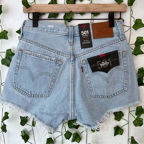 NWT Levi’s High Rise 501 Denim Shorts Size 28 - Picture 5 of 8